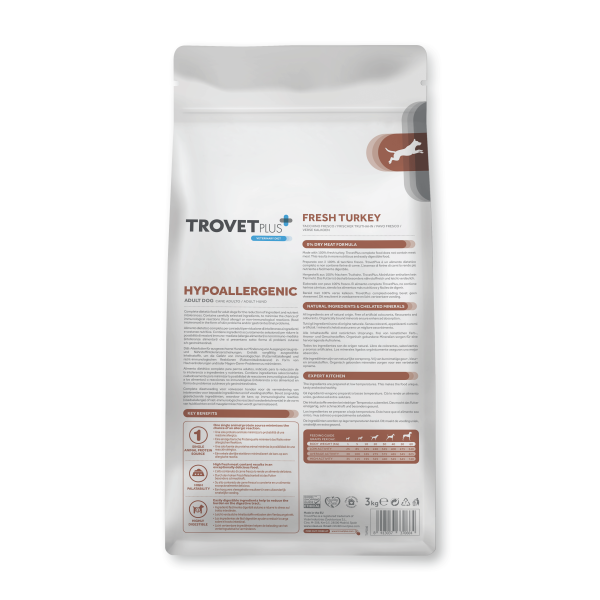 Trovet Plus Adult Dog Hypoallergenic Turkey Veterinary Diets 3kg